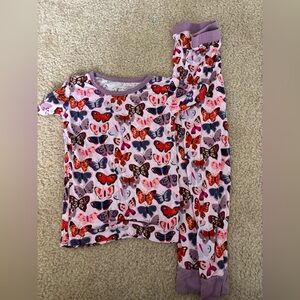 Little Sleepies Purple Butterfly Short Sleeve/Pants Pj Set